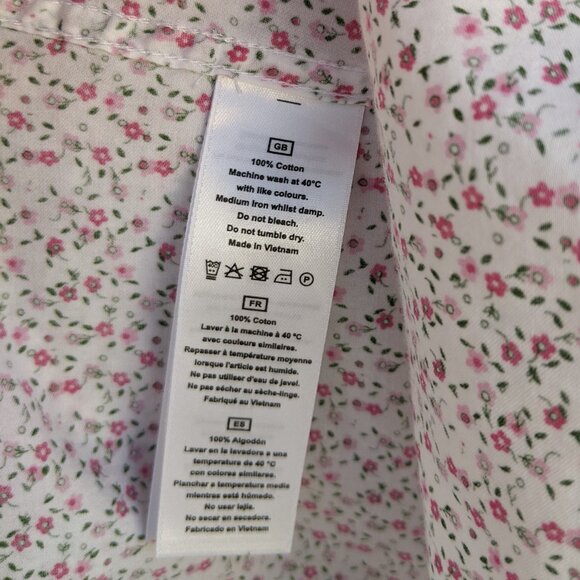 T.M Lewin Women's Feminine Romantic Button Up Top Tailored Floral Sz 10 - Picture 8 of 11